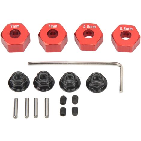 Zubehörset aus Aluminiumlegierung für RC-Sechskantnaben, 12 mm Durchmesser, 5,5 mm/7 mm Wandstärke (1/5)