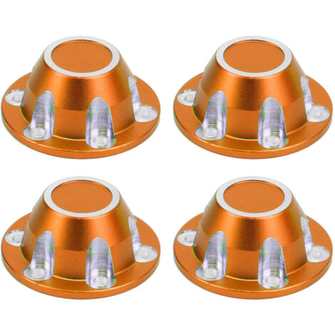 4-teilige Staubkappen aus Aluminiumlegierung für Radnaben, orange Schutzkappen für AXIAL 1/6 SCX6 JLU ferngesteuertes Auto (1/5)