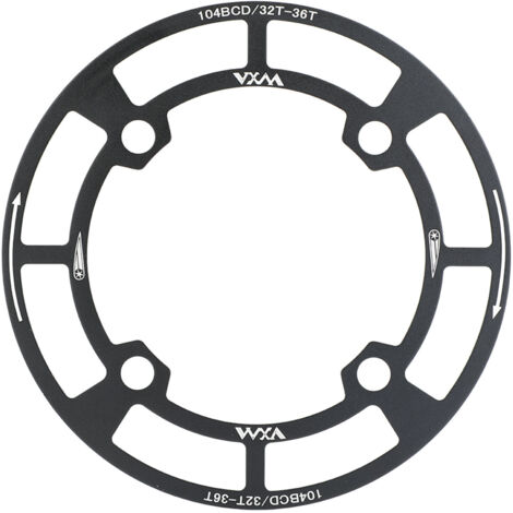 Kettenschutz für 104-mm-Lochkreis (BCD), Kettenschutz für Mountainbikes, Ketten- und Ritzelschutz, schwarz (1/5)