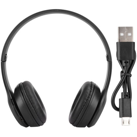 Faltbarer Bluetooth-Kopfhörer mit Geräuschunterdrückung für Gaming und FM-Radio – Schwarz (1/5)