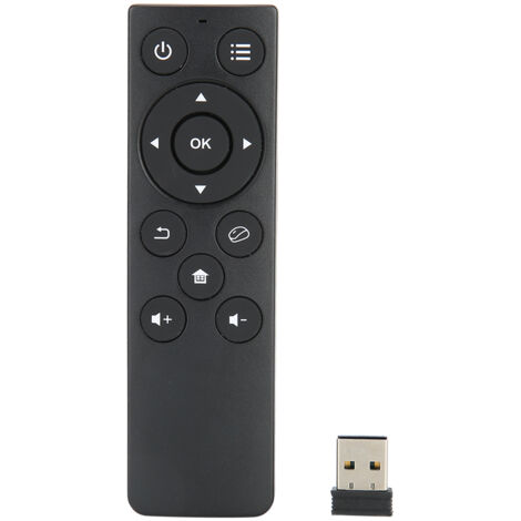 Schlanke und leichte 2,4-GHz-Funkfernbedienung für TV-Netzwerkplayer, Controller in Schwarz (1/5)