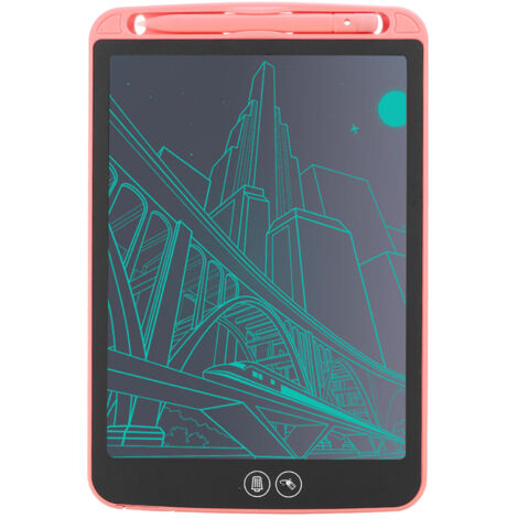 10-Zoll-LCD-Whiteboard mit abwischbarem Bildschirm für Kinder, Monochrom-Display mit Stift zum Zeichnen und Schreiben, Rosa (1/5)