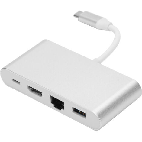 4-in-1 USB-C-auf-USB-3.0-Adapter + HDMI + Gigabit-Netzwerkanschluss + PD-Ladefunktion (1/5)
