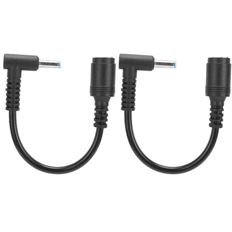 2er-Pack Netzadapter-Konverterkabel 7,4 x 5,0 mm Buchse auf 4,5 x 3,0 mm Stecker mit gebogenem Stecker für HP Ultrabook