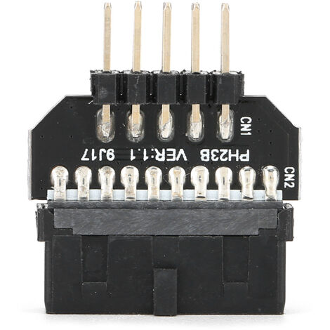 Frontpanel-Anschluss USB 3.0 19-Pin auf USB 2.0 9-Pin, PH23B Kunststoffgehäuse für Motherboard (1/5)