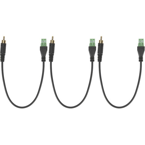 Vergoldeter Mono-Cinch-Stecker auf 2-polige Buchse – 3er-Pack (1/5)