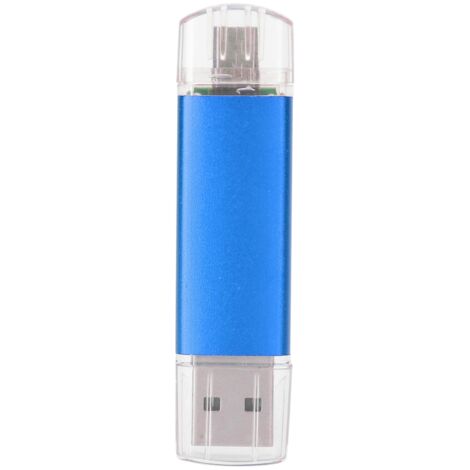 64 GB blauer 2-in-1 OTG USB-Stick – Datenspeicher mit hoher Kapazität, USB 2.0-Flashspeicher (1/5)