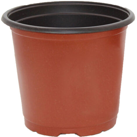 Dickwandiger 110-mm-Pflanztopf aus Kunststoff, Blumenschale für Sämlinge, ideal für Balkone und Gärten. (1/3)