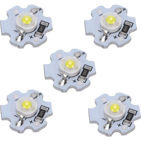 5er-Pack 1W Highpower LED Chip – ROT, Star-Format Von World-trading-net