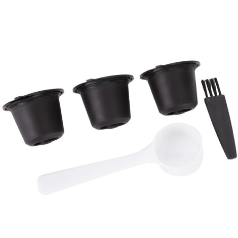 wiederverwendbare Kaffeefilterkapseln, Nespresso-kompatibel, waschbar und umweltfreundlich (Schwarz)