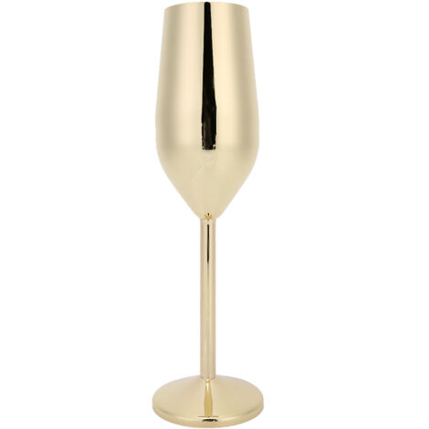 220 ml Champagnerglas aus goldfarbenem Edelstahl 304 für Bar, Party und Bankett (1/5)