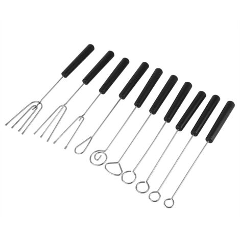 10 Schokoladengabeln aus Edelstahl – DIY-Backzubehör (1/5)