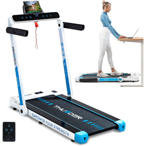 Tapis roulant elettrico Thunder® RACE-WHITE pieghevole