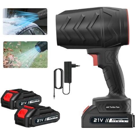 Souffleur turbo électrique sans fil 70mm ventilateur puissant vitesse réglable nettoyage voiture neige poussière