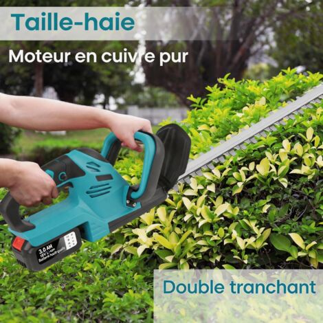 Taille-haie électrique sans fil 21 V, pour pelouses et jardin