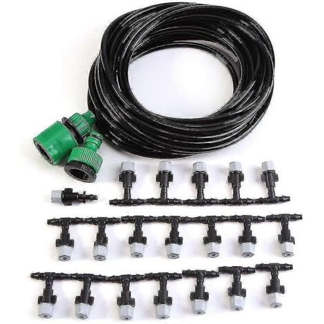 Système de brumisation Microflow, irrigation goutte à goutte, buse d'arrosage réglable pour jardin, terrasse, plantes et fleurs, 10 m (1/2)