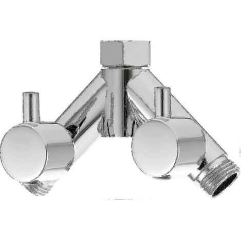 Vanne déviatrice de douche en laiton, robinet d’arrêt 2 voies en Y pour flexible de douche et pommeau de douche (1/4)