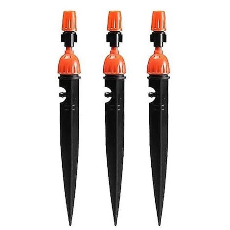 50 micro-asperseurs automatiques pour irrigation goutte à goutte, pour serres et jardins, noirs, 18 cm (1/2)