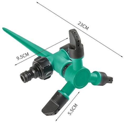 Arroseurs de jardin pour cour arrière, arroseur de pelouse rotatif à 360 degrés, système d'irrigation automatique réglable, 5 pièces (1/2)