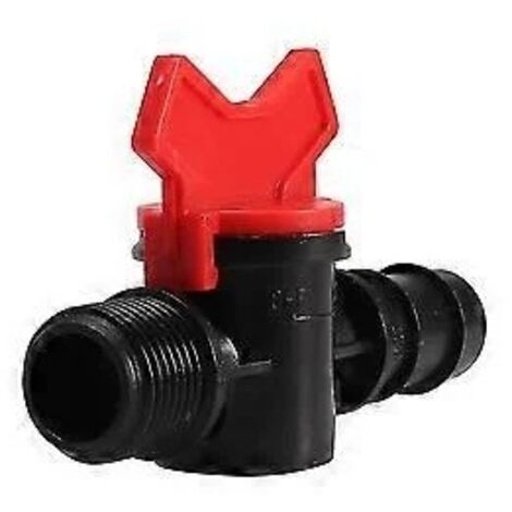 Raccord de tuyau d'arrosage pour système d'irrigation de pelouse, vanne d'arrêt d'eau, contrôle du débit pour jardin, interrupteur 3/4, 2 pièces (1/2)