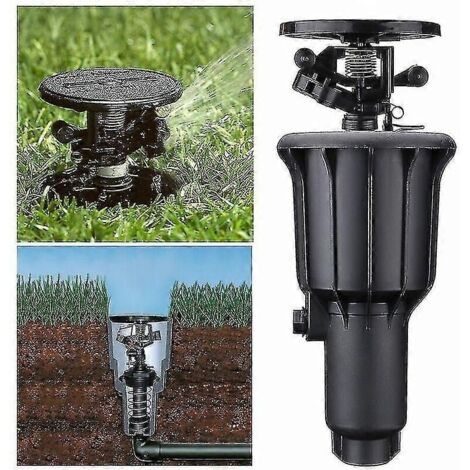 Arroseur rotatif automatique pour pelouses avec buse intégrée de 1/2/3/4 pouce, irrigation de jardin (1/2)
