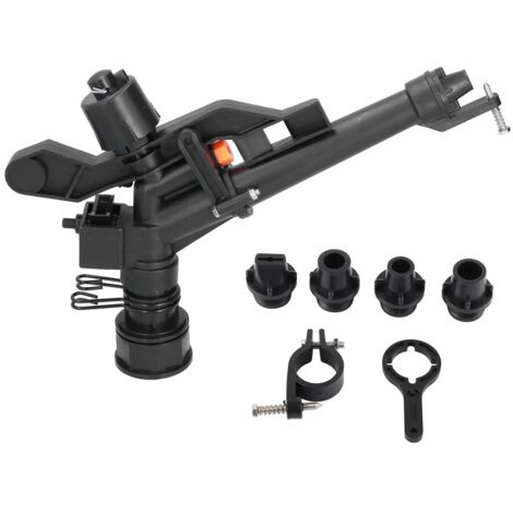 Arroseur d'irrigation G 1-1/2 ABS avec bras oscillant réglable et débit à fort impact pour pelouse et jardin (1/2)