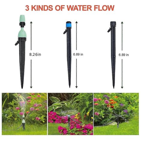 Kits d'irrigation goutte à goutte, systèmes d'irrigation pour jardins extérieurs, arroseurs goutte à goutte pour fleurs (1/2)