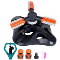 Arroseur automatique de jardin, système d'irrigation automatique pour pelouse, 3 buses, rotation à 360°