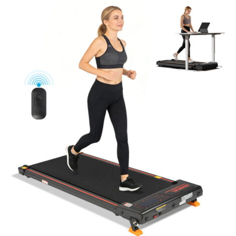 Walking pad pour maison et bureau, tapis de course 2 en 1 sous bureau avec application, télécommande et écran LED, 1-6 km/h, inclinaison à 4 niveaux, charge max. 110 kg (1/5)