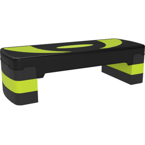 Stepper d'aérobic réglable en hauteur avec 3 niveaux (10/15/20 cm) - Appareil de fitness pour la maison, utilisable en intérieur et en extérieur, capacité de charge jusqu'à 150 kg - Vert (1/5)
