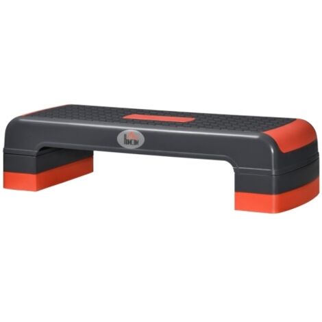 Stepper réglable en hauteur, stepper d'entraînement cardiovasculaire, bicolore rouge et noir, appareil de fitness antidérapant pour la maison (1/5)