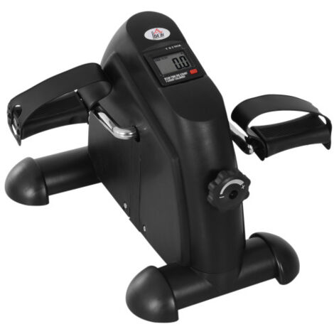 Mini vélo d'appartement avec écran LCD, en fonte, noir, compact (35 x 40 x 31 cm), pour la maison et le fitness (1/5)