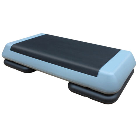 Stepper d'aérobic réglable de 76 cm (28,5") pour le fitness et l'entraînement physique, avec 2 rehausses, gris et noir (1/5)