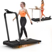 Tapis de course de bureau pour la maison, tapis de course de bureau compacts (avec réglage de l'inclinaison), tapis de course 2 en 1 (utilisables pour la marche, la course et le jogging), APP
