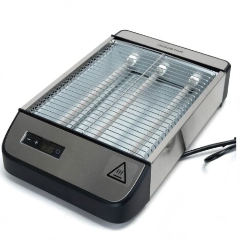 Grille-pain électrique Aigostar 1000W, 6 niveaux de température, acier inoxydable, machine à petit-déjeuner multifonction (1/3)