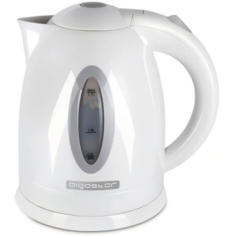 Bouilloire électrique en plastique Aigostar 2200W 1,7L, arrêt automatique, base pivotante à 360° pour la maison (1/3)