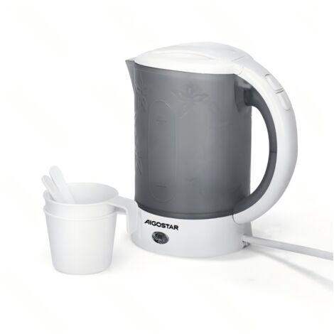Aigostar 650W Mini bouilloire électrique portable en plastique pour chambre et bureau (1/3)