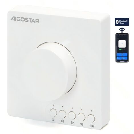 Aigostar DC version Bluetooth Mesh variateur rotatif variateur, gradateur intelligent avec contrôle par application (1/3)
