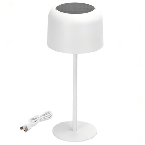 Abat-jour solaire LED rechargeable Lumière chaude blanche 3W 3000K Lumière portable à dimmer tactile pour intérieur et extérieur (1/3)