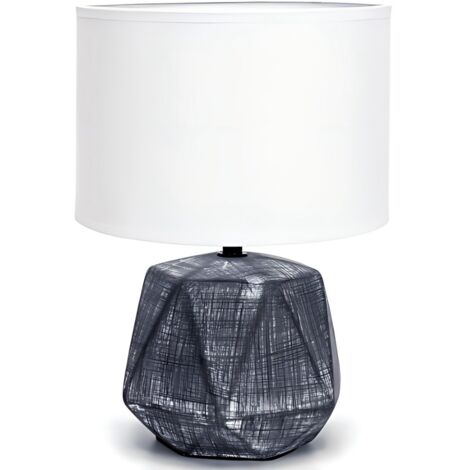 Lampe en céramique décorative à motif de lignes, socle E14, style moderne et luxueux (1/3)