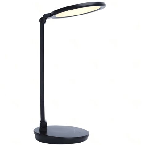 Abat-jour LED noir pliable 8W 3000-6500K pour l’étude et le bureau (1/2)