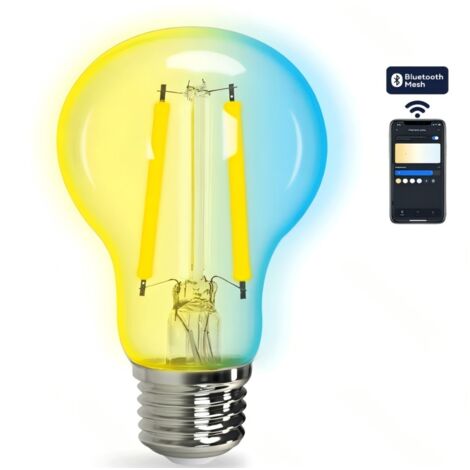 Aigostar A60 E27 6W CCT Ampoule intelligente Bluetooth en maille ajustable, ampoule à filament vintage (1/2)