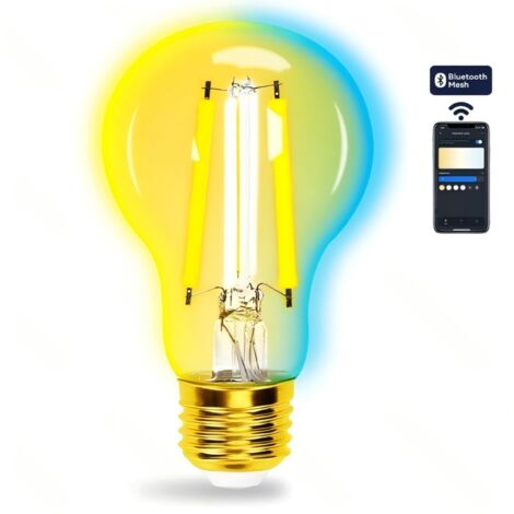Aigostar A60 E27 6W CCT Ampoule intelligente Bluetooth en maille ajustable, ampoule à filament vintage (1/2)