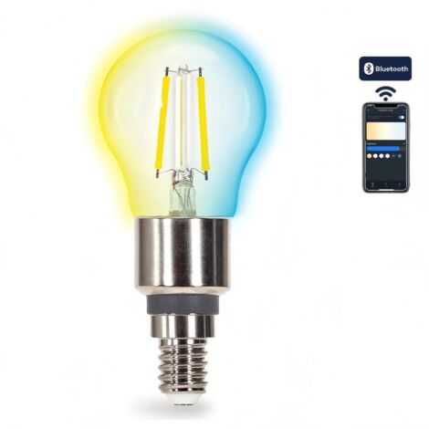 Aigostar G45 E14 ampoule intelligente Bluetooth maillée ajustable CCT 4,5W, ampoule filament vintage avec verre dégradé