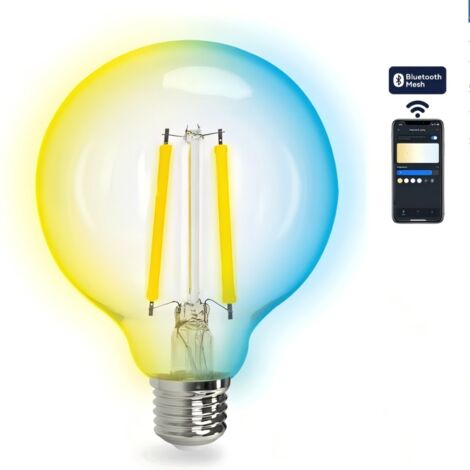 Aigostar G95 E27 6W ampoule intelligente Bluetooth en maillage réglable, ampoule à filament vintage avec verre dégradé (1/2)