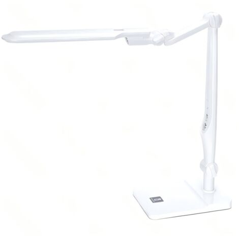 Lampe de table LED dimmable, blanche, 9W, CCT 3000-6500K, articulée, pour l’étude et le travail (1/3)