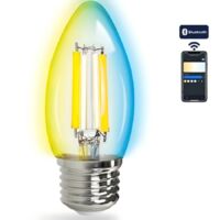 Aigostar C35 E14 ampoule intelligente Bluetooth ajustable en maille Bluetooth 4,5W, ampoule à filament ambré