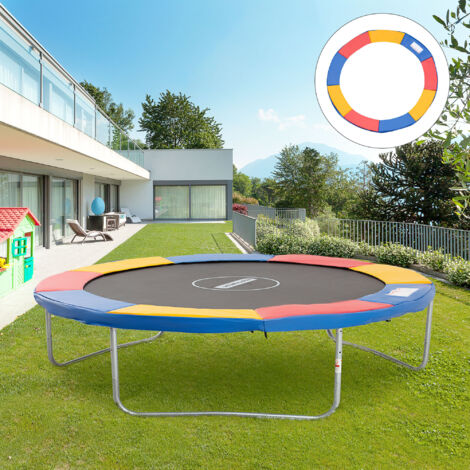 Bâche De Trampoline Renforcée 300-305 Cm – Vert, Avec Crochets élastiques Et Trou D'évacuation
