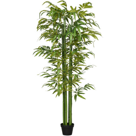 Plante artificielle bambou 180 cm réaliste avec pot décoratif pour salon et chambre (1/5)