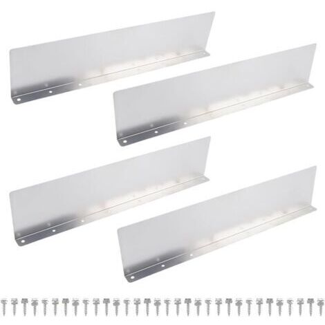 Lot De 4 Gouttières Droites en Aluminium pour Gouttières, Mini Gouttières pour Abris, Bande De Toit pour Gouttière, Gouttière pour Abri De Jardin Carport Terrasse
